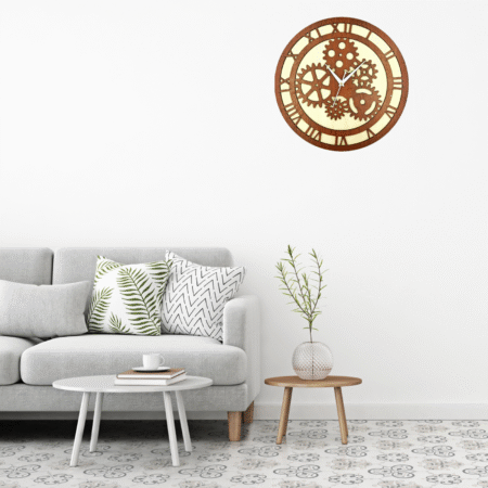 Wooden Silent Non-Ticking Wall Clock for Home Stylish Latest Designer Wall Clock for Home Living Room Bedroom Office Hall